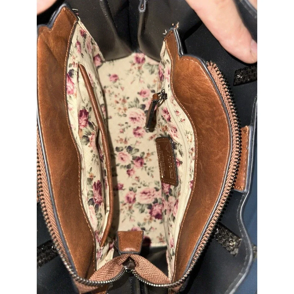 Rofozzi Trinity Small Vegan Leather Purse Shoulder & Top Handle Purse Brand New